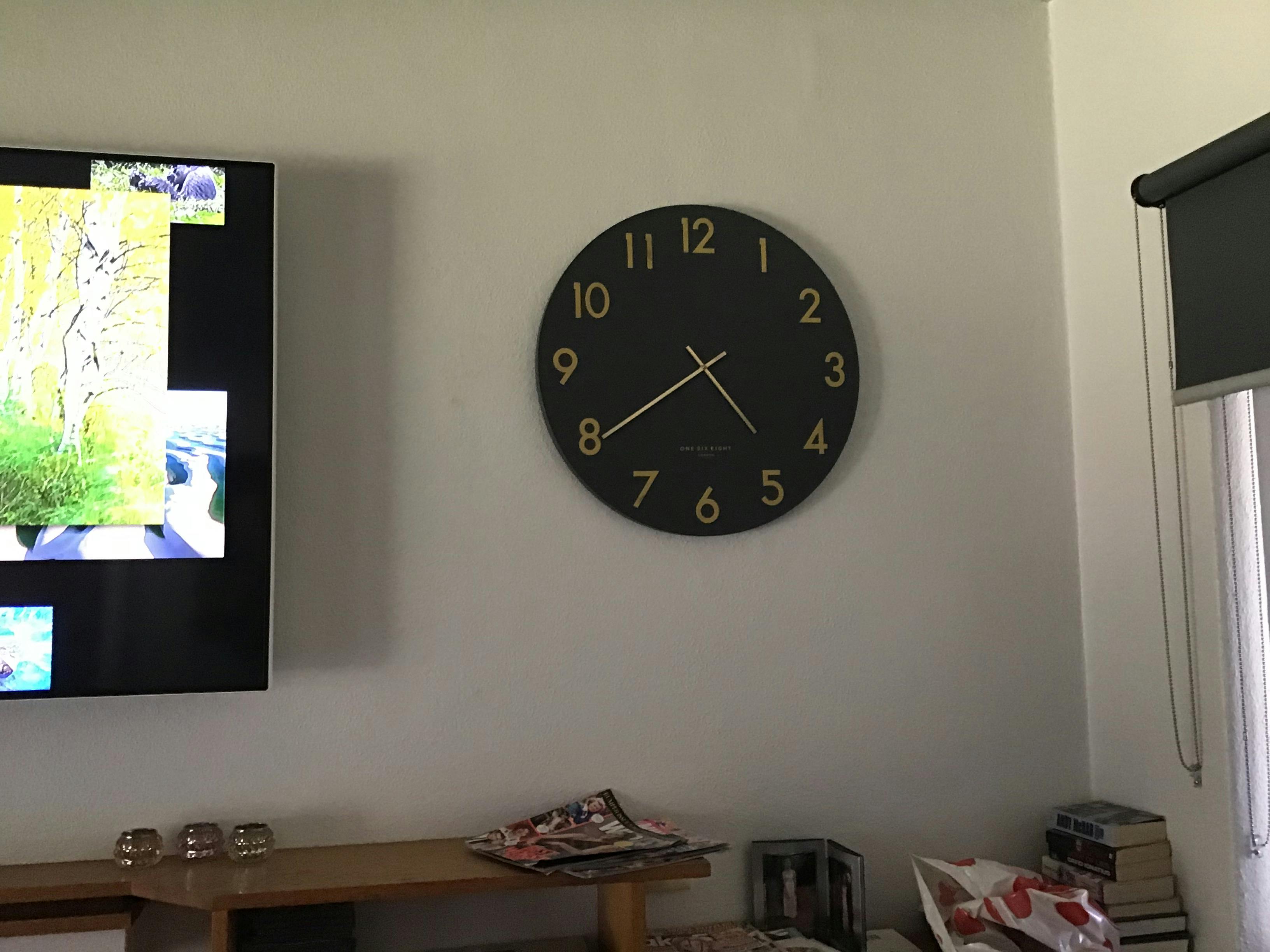 Buy One Six Eight London Jones Wall Clock Charcoal 60cm Oh Clocks